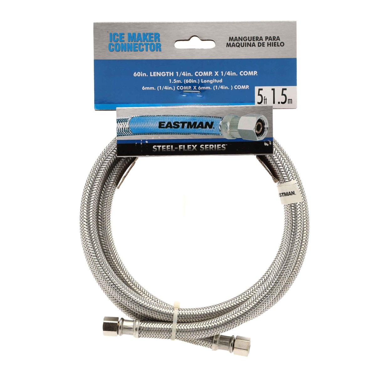41033 - Genuine OEM EZ-FLO 5' Stainless Steel Ice Maker Supply Line