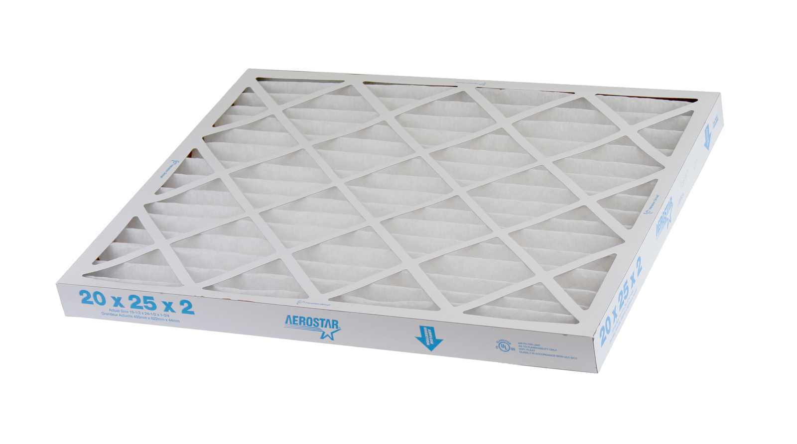 10390 - Genuine OEM FG IAQ Aerostar Series 400 Pleated Filter, 20" x 25" x 2", MERV 8, Standard Capacity
