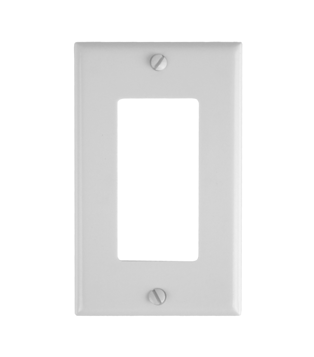 80401-W - Genuine OEM Leviton Decora Wall Plate, 1 Gang, White