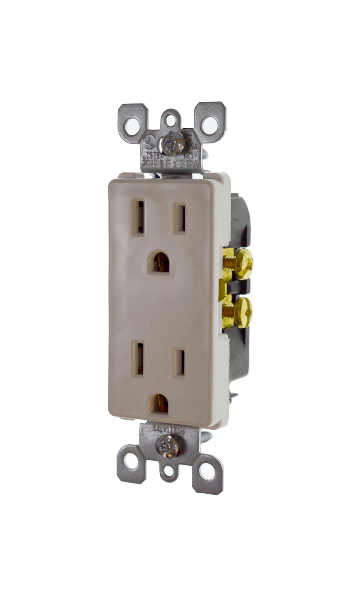 5325-W - Genuine OEM Leviton Decora Receptacle, 15A, 125V, White
