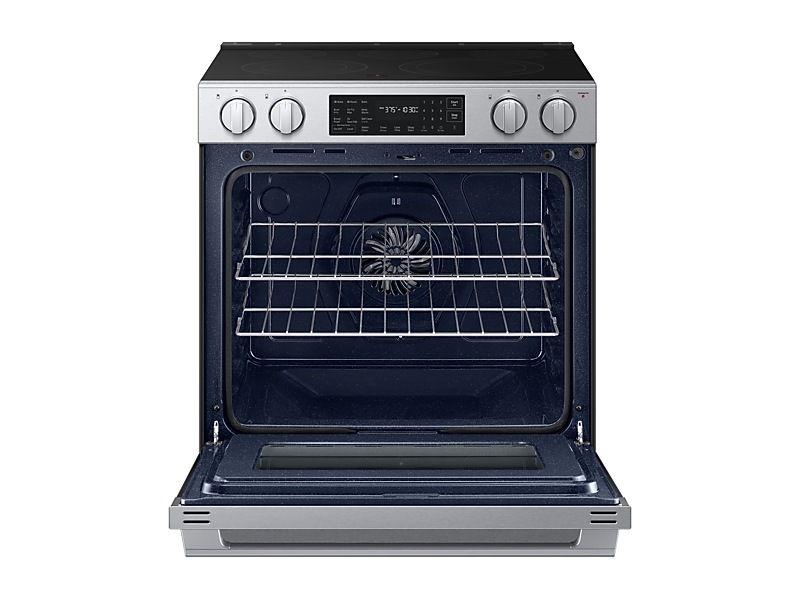 Samsung 6.3 Cu. Ft. Electric Slide-In Range True Convection with Air Fry Max | Air Sous Vide - NSE80H63XRAC
