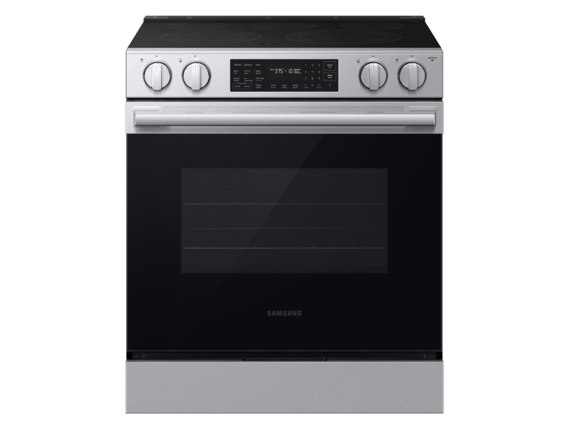 Samsung 6.3 Cu. Ft. Electric Slide-In Range True Convection with Air Fry Max | Air Sous Vide - NSE80H63XRAC
