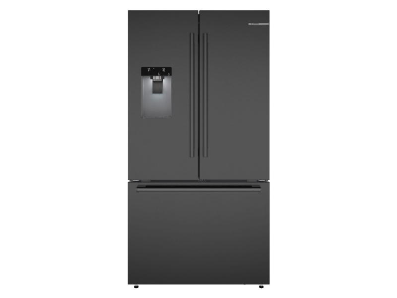 36" Bosch 500 Series French Door Bottom Mount Refrigerator in Black Stainless Steel - B36FD52SNB
