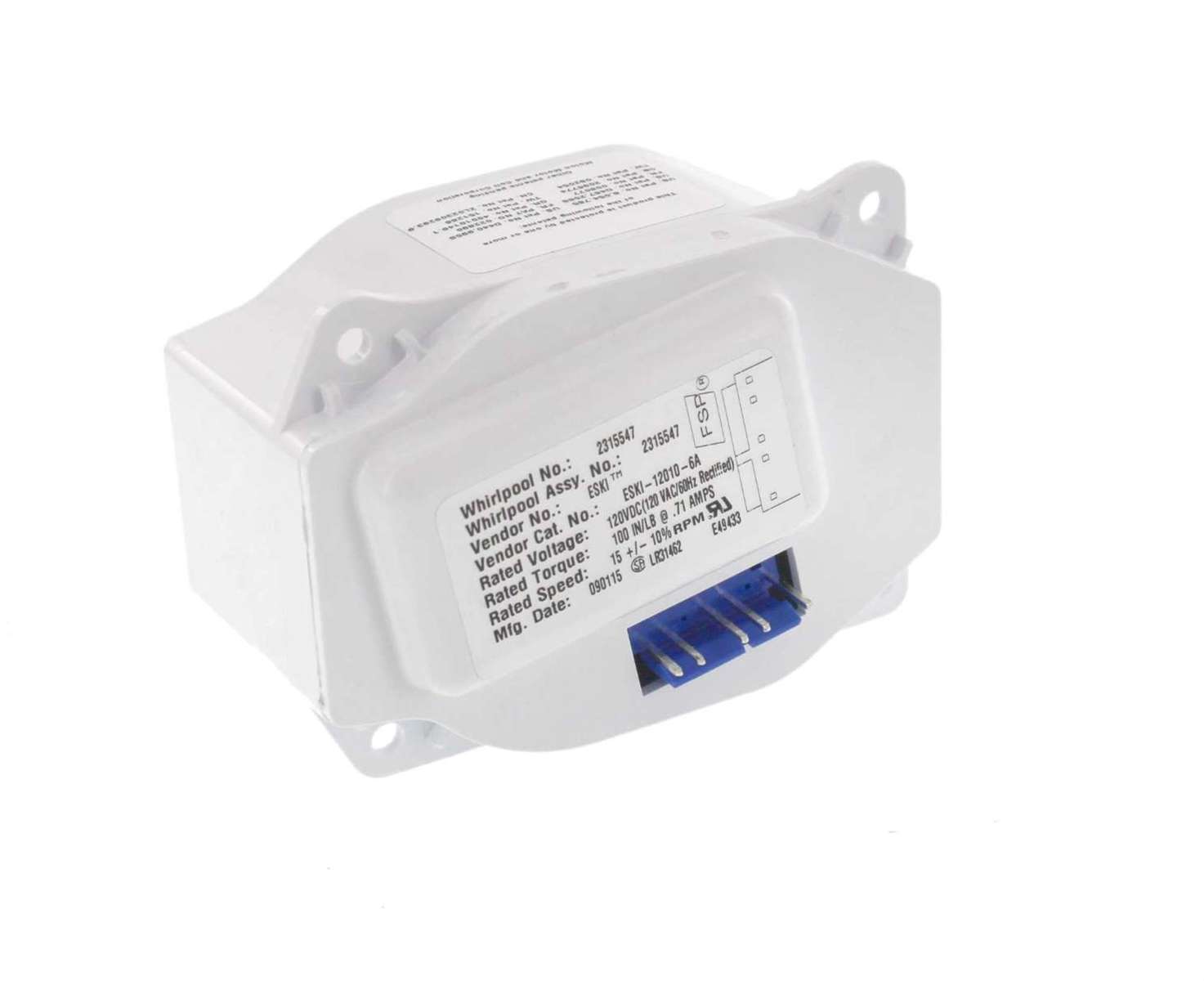 W10271509 - Genuine OEM Whirlpool Refrigerator Auger Motor