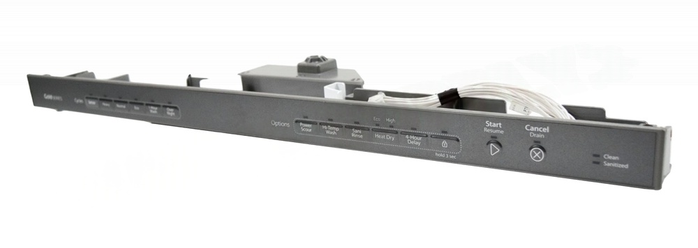 WPW10350260 - Genuine OEM Whirlpool Dishwasher Control Panel, Black