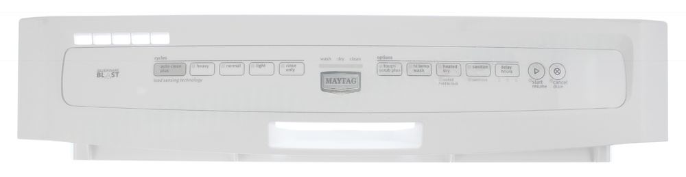 W10811153 - Genuine OEM Whirlpool Dishwasher Control Panel, White