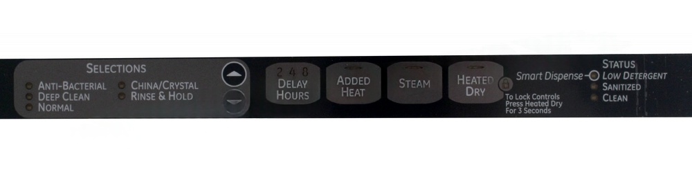 WG02F02992 - Genuine OEM GE Dishwasher Control Touchpad, Black